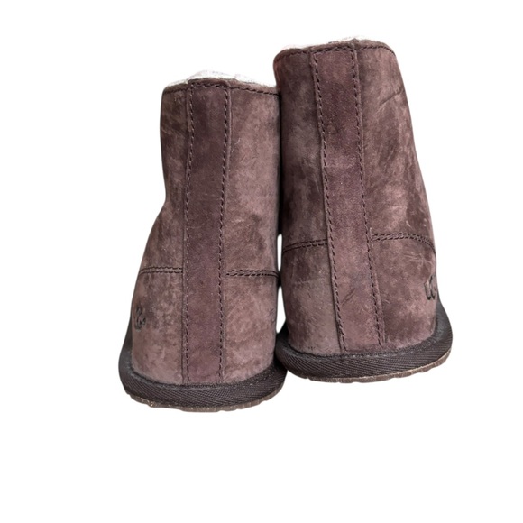 UGG Kallen Suede Moc Toe Pom Pom Slippers Sz 6 - Picture 5 of 7